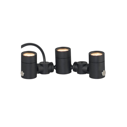 ET2 Lighting Tree Hugger 3-Light Tree Spot Light, Black