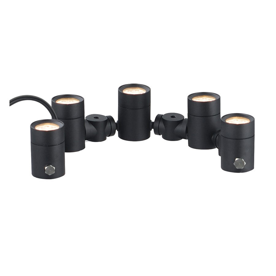 ET2 Lighting Tree Hugger 5-Light Tree Spot Light, Black - E42315-BK
