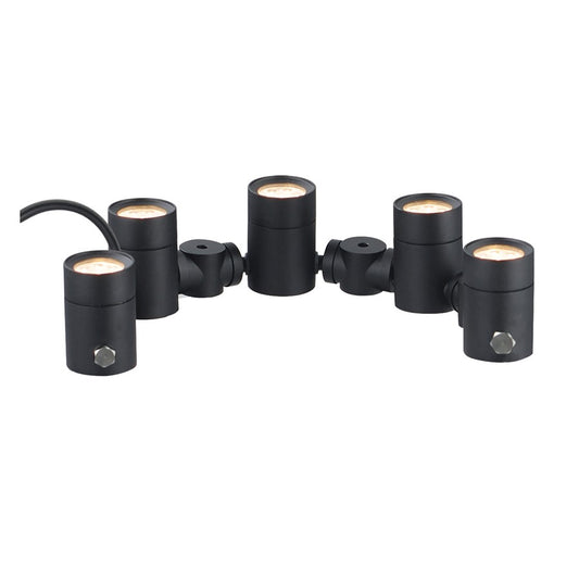 ET2 Lighting Tree Hugger 5-Light Tree Spot Light, Black - E42315-BK