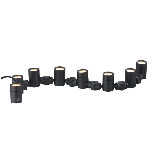 ET2 Lighting Tree Hugger 8-Light Tree Spot Light, Black - E42318-BK