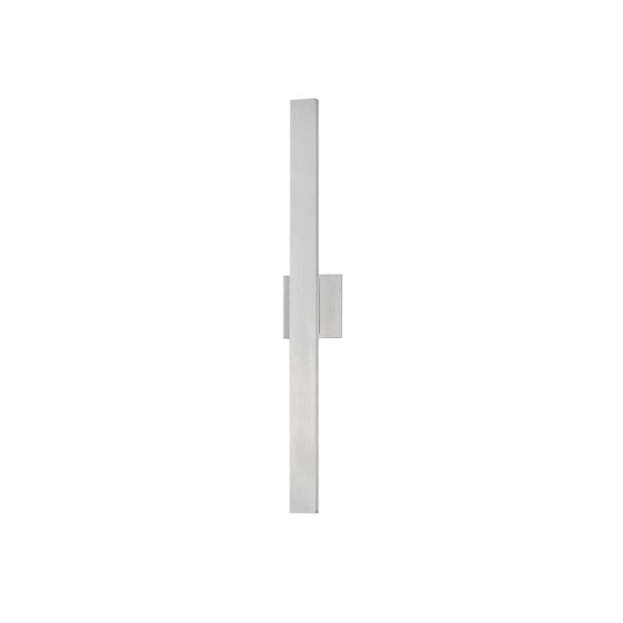 ET2 Lighting Alumilux Line 2Lt Outdoor Wall Mount, Satin Aluminum - E42343-SA