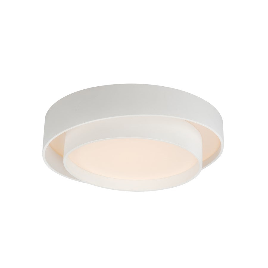 ET2 Lighting Ziggurat 1 Light LED Flush Mount, White