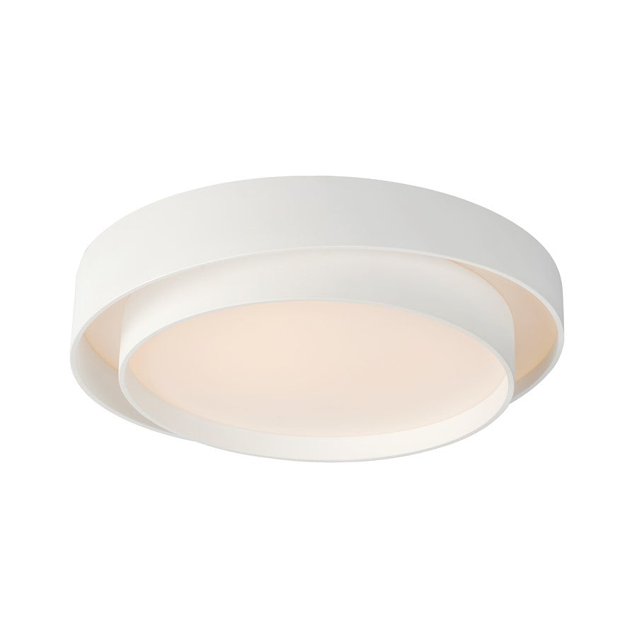 ET2 Lighting Ziggurat 1 Light LED Flush Mount, White