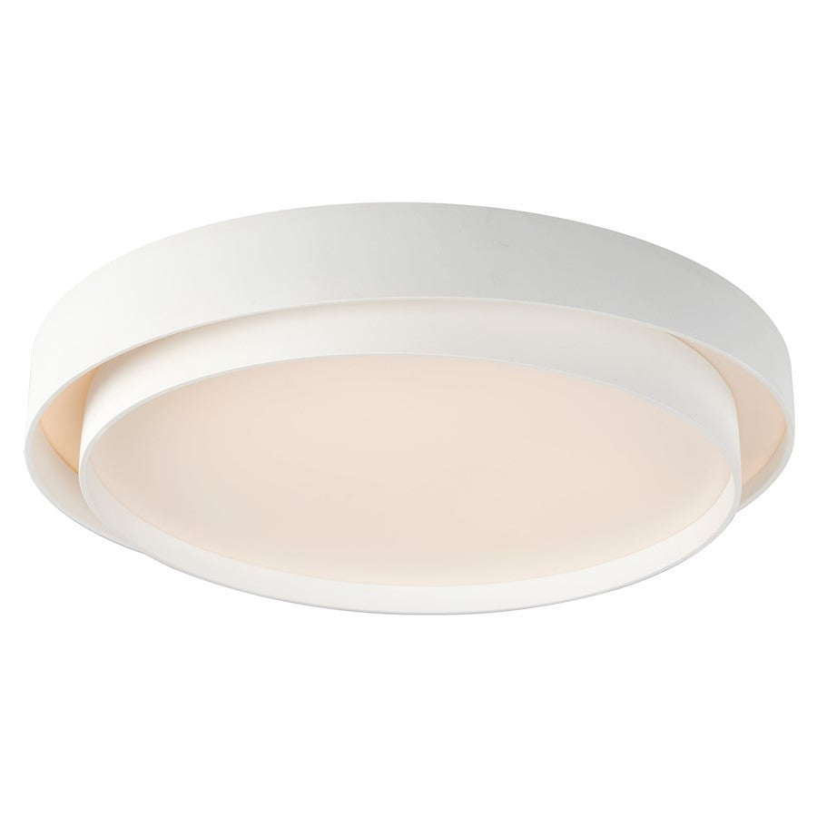 ET2 Lighting Ziggurat 1 Light LED Flush Mount, White