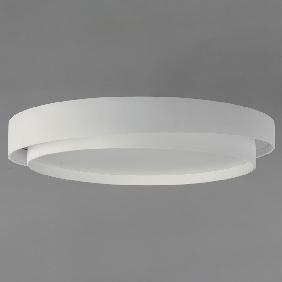 ET2 Lighting Ziggurat 1 Light LED Flush Mount, White