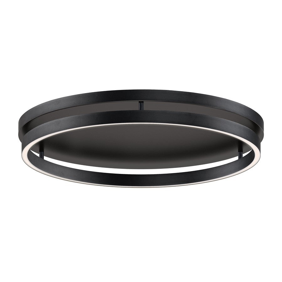 ET2 Lighting Groove 1 Light 24" Flush Mount/5CCT Select, Black - E52720-BK