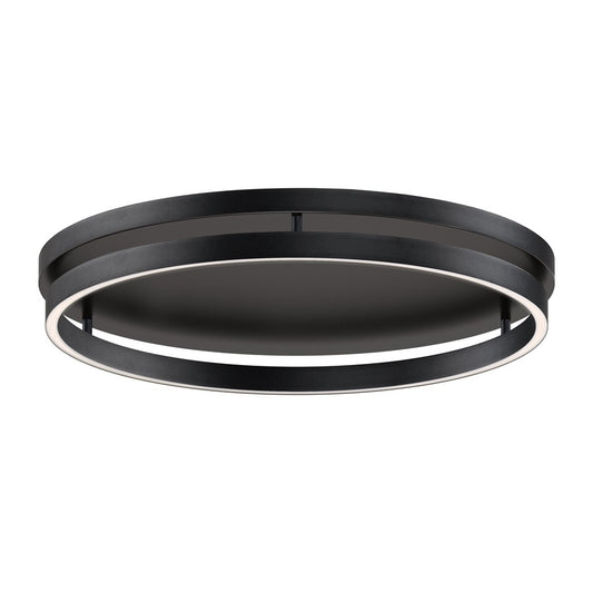 ET2 Lighting Groove 1 Light 24" Flush Mount/5CCT Select, Black - E52720-BK