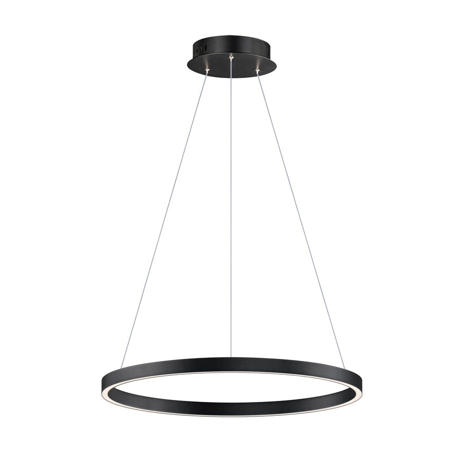 ET2 Lighting Groove 1 Light 24" Pendant/5CCT Select, Black