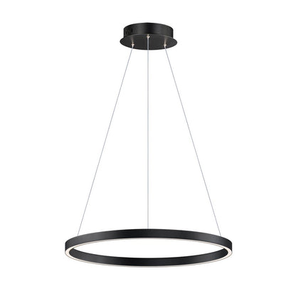 ET2 Lighting Groove 1 Light 24" Pendant/5CCT Select, Black