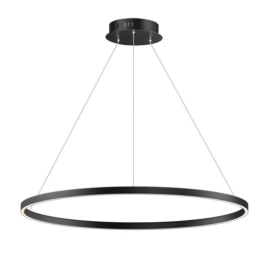 ET2 Lighting Groove 1 Light 40" Pendant/5CCT Select, Black - E52728-BK