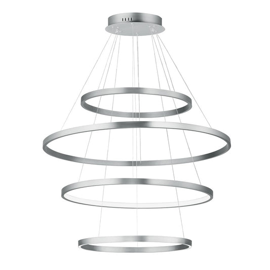 ET2 Lighting Groove 4-Tier Pendant/5CCT Select, Brushed Aluminum - E52729-AL