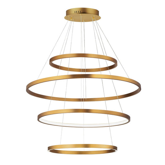 ET2 Lighting Groove 4-Tier Pendant/5CCT Select, Gold - E52729-GLD