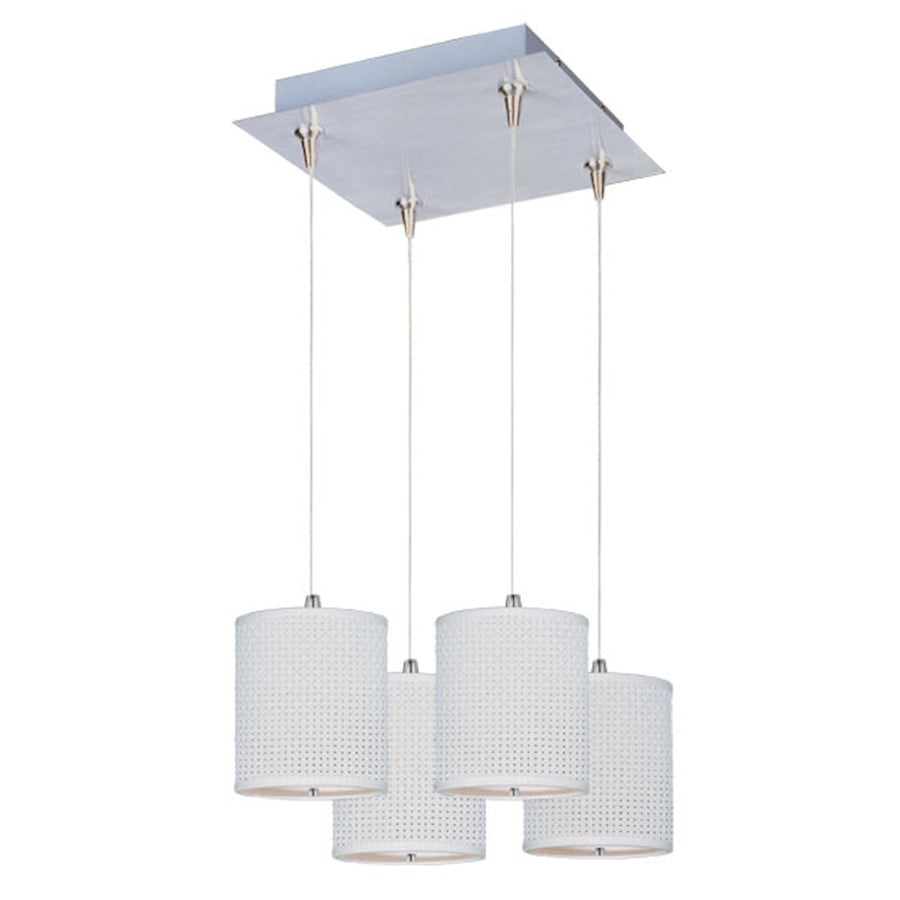 ET2 Lighting Elements 4Lt RapidJack Pendant/Canopy, Satin Nickel