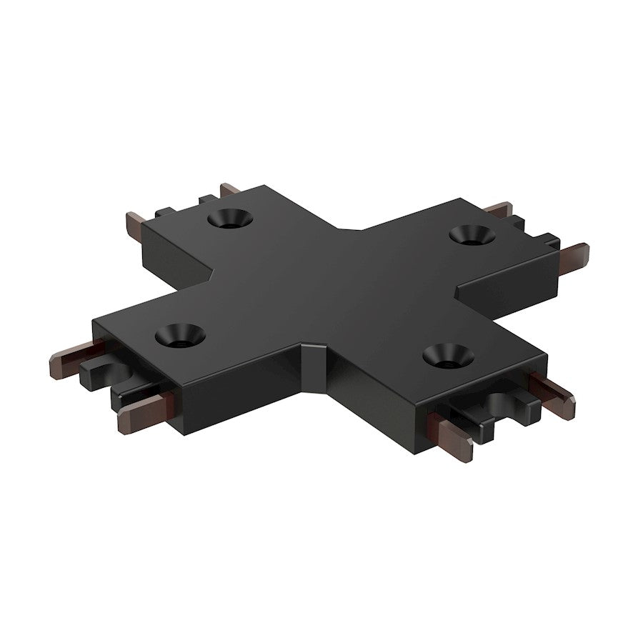 ET2 Lighting Continuum Track 4 way X Connector, Black