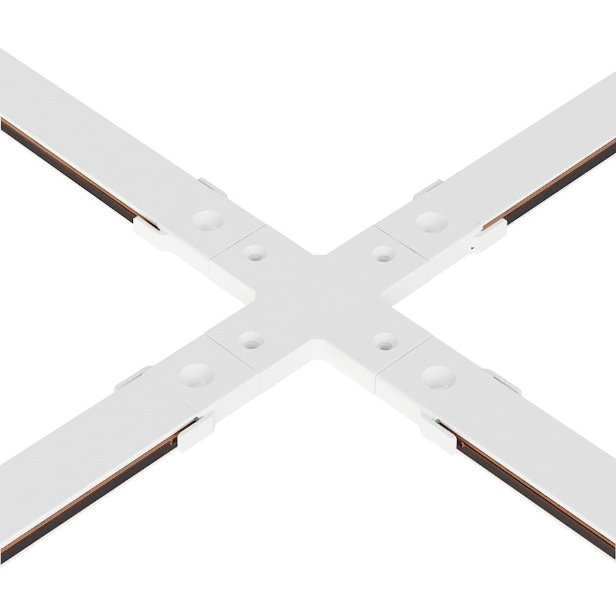 ET2 Lighting Continuum Track 4 way X Connector, White