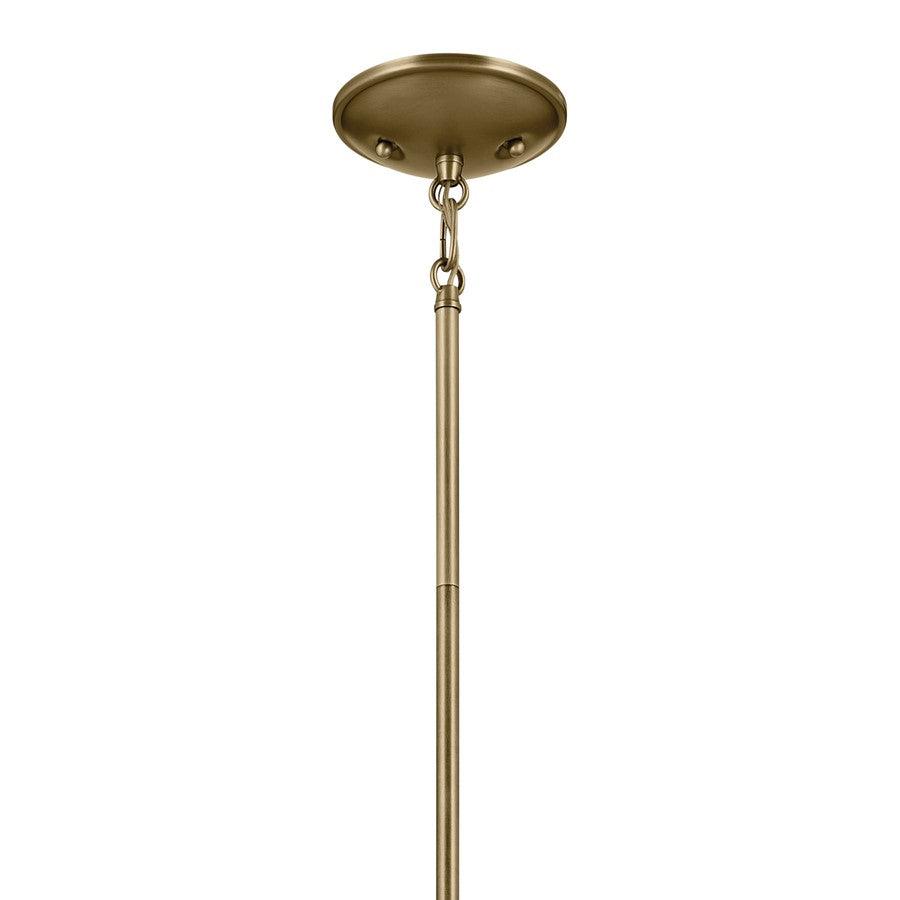 Kichler Shailene 3 Light Chandelier 1 Tier Small, Brass/Clear Etched