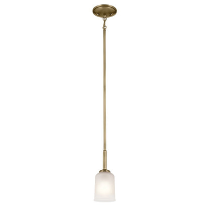 Kichler Shailene 1 Light Mini Pendant, Brass/Clear Etched - 43674NBR