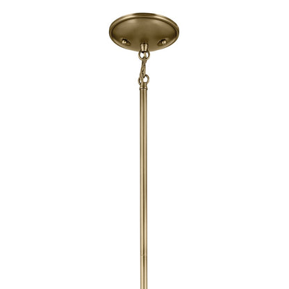 Kichler Shailene 1 Light Mini Pendant, Brass/Clear Etched
