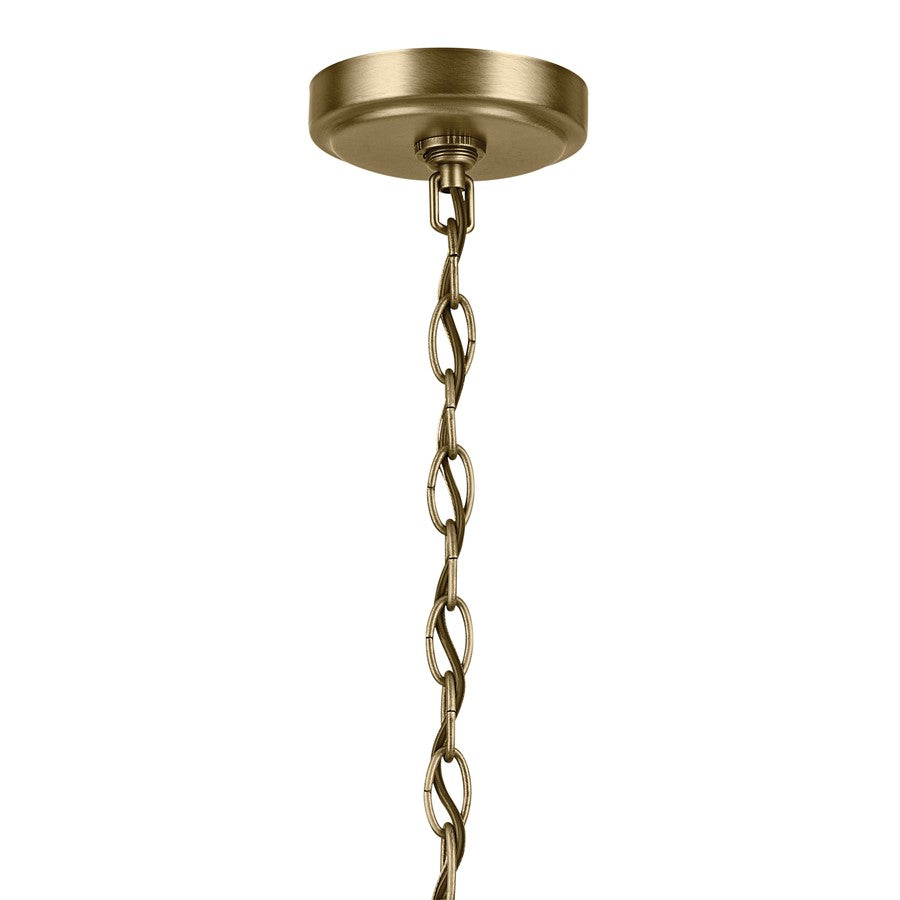 Kichler Winslow 5 Light Chandelier 1 Tier Small, Brass/Clear Seeded