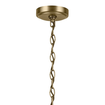 Kichler Winslow 5 Light Chandelier 1 Tier Small, Brass/Clear Seeded