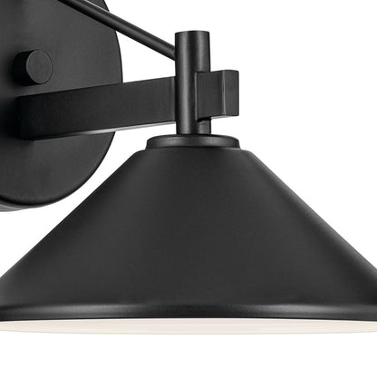 Kichler Ripley 1 Light Outdoor Wall Light, Medium, Black