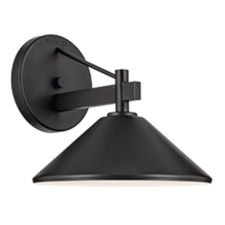 Kichler Ripley 1 Light 10" Outdoor Wall Light, Xlarge, Black - 49060BK