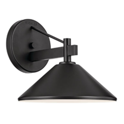 Kichler Ripley 1 Light 10" Outdoor Wall Light, Xlarge, Black - 49060BK