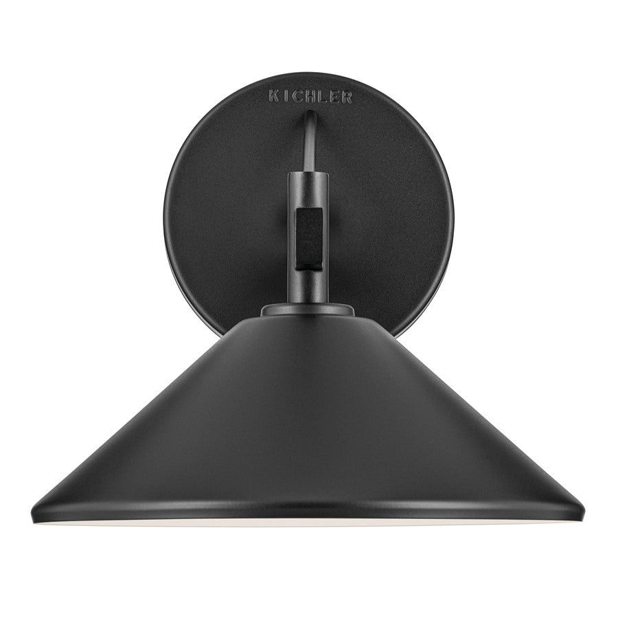 Kichler Ripley 1 Light 10" Outdoor Wall Light, Xlarge, Black