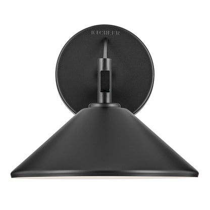 Kichler Ripley 1 Light 10" Outdoor Wall Light, Xlarge, Black