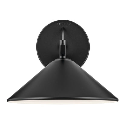 Kichler Ripley 1 Light 12" Outdoor Wall Light, Xlarge, Black