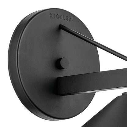Kichler Ripley 1 Light 12" Outdoor Wall Light, Xlarge, Black