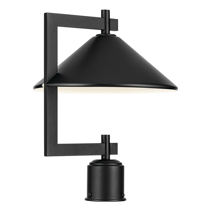 Kichler Ripley 1 Light Outdoor Post Lantern, Black - 49063BK
