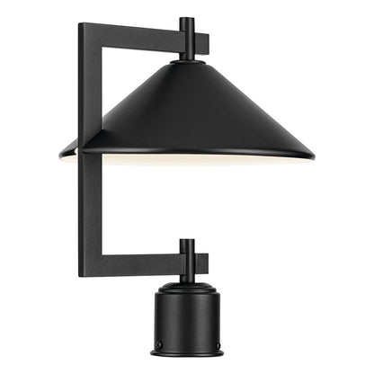 Kichler Ripley 1 Light Outdoor Post Lantern, Black - 49063BK
