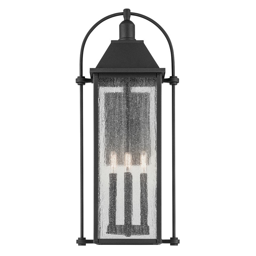 Kichler Harbor Row 4 Light Outdoor Wall Light, Large, Black/Seed