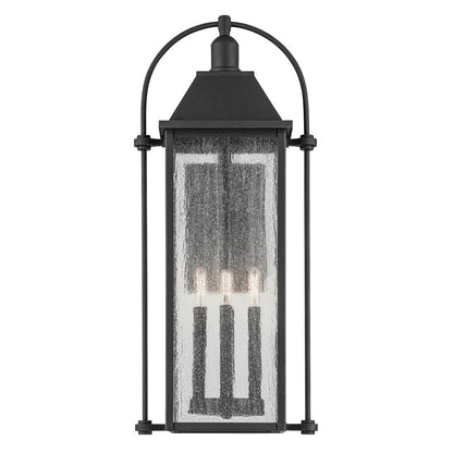 Kichler Harbor Row 4 Light Outdoor Wall Light, Large, Black/Seed
