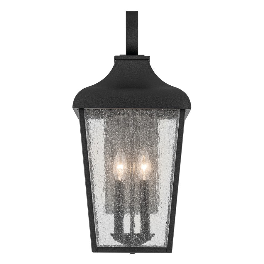 Kichler Forestdale 2 Light Outdoor Wall Light, Large, Black/Seed