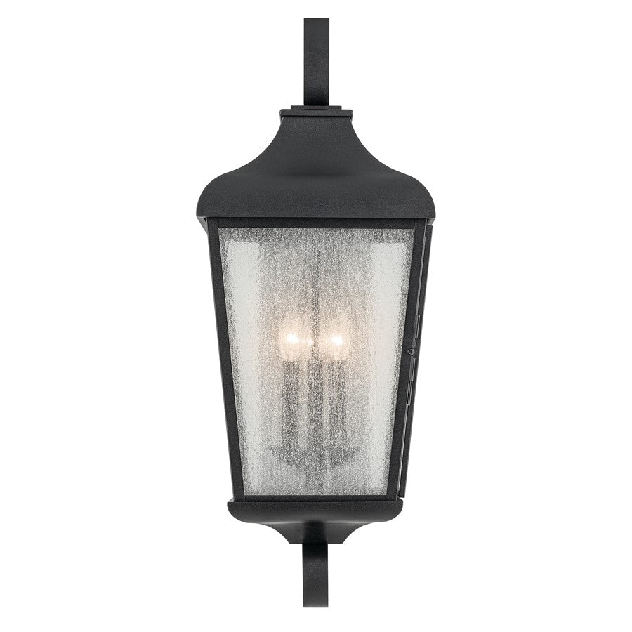 Kichler Forestdale 3 Light Outdoor Wall Light, Xlarge, Black/Seed