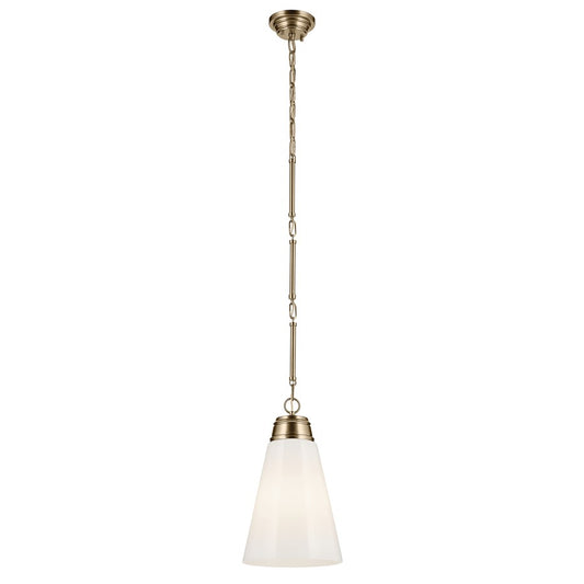 Kichler Marsailli 1 Light 19" Pendant, Champagne Bronze/Cased Opal - 52661CPZ