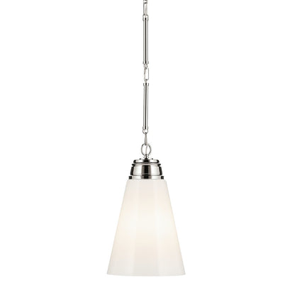 Kichler Marsailli 1 Light 19" Pendant, Polished Nickel/Cased Opal