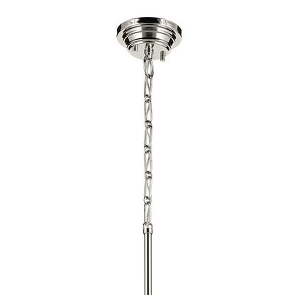Kichler Marsailli 1 Light 19" Pendant, Polished Nickel/Clear