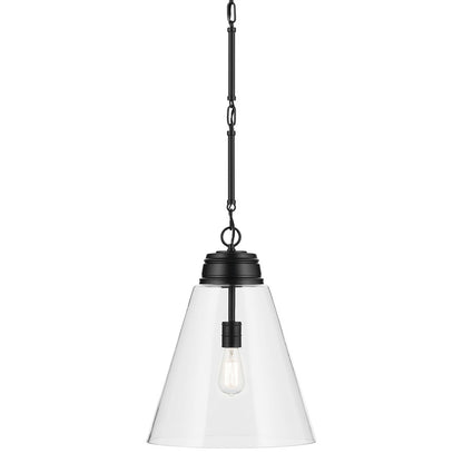 Kichler Marsailli 1 Light 20" Pendant, Black/Clear