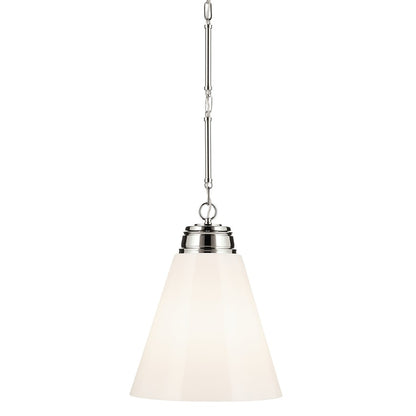 Kichler Marsailli 1 Light 20" Pendant, Polished Nickel/Cased Opal