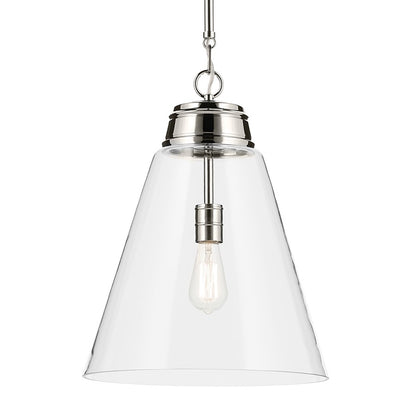Kichler Marsailli 1 Light 20" Pendant, Polished Nickel/Clear