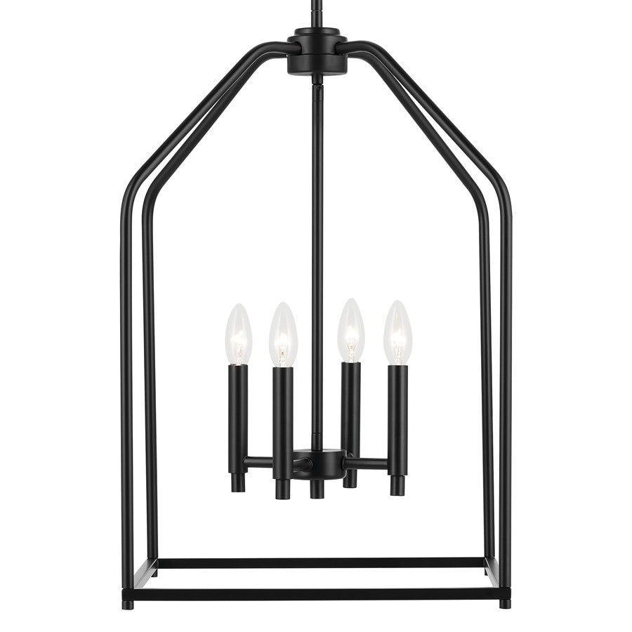 Kichler Madden 4 Light Foyer Pendant, Black