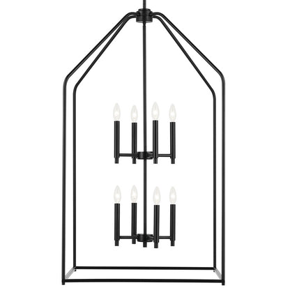 Kichler Madden 8 Light 24" Foyer Pendants, Black