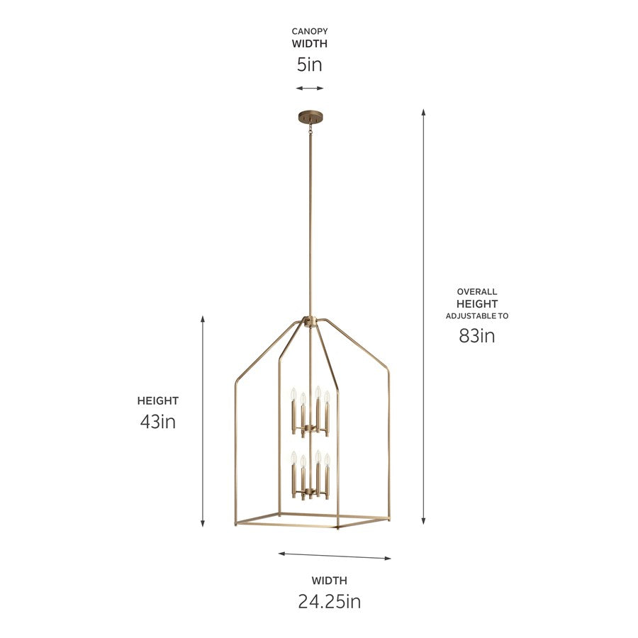 Kichler Madden 8 Light 24" Foyer Pendants, Champagne Bronze