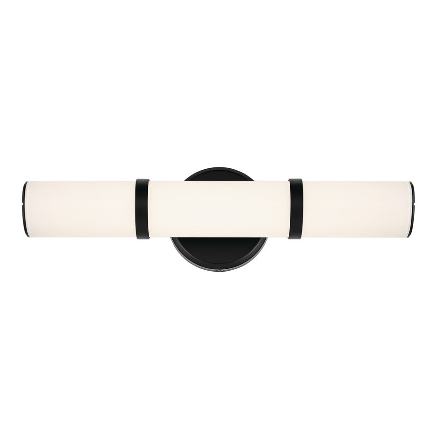 Kichler Rosh 1 Light 18" Wall Sconce, Black/White