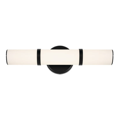 Kichler Rosh 1 Light 18" Wall Sconce, Black/White