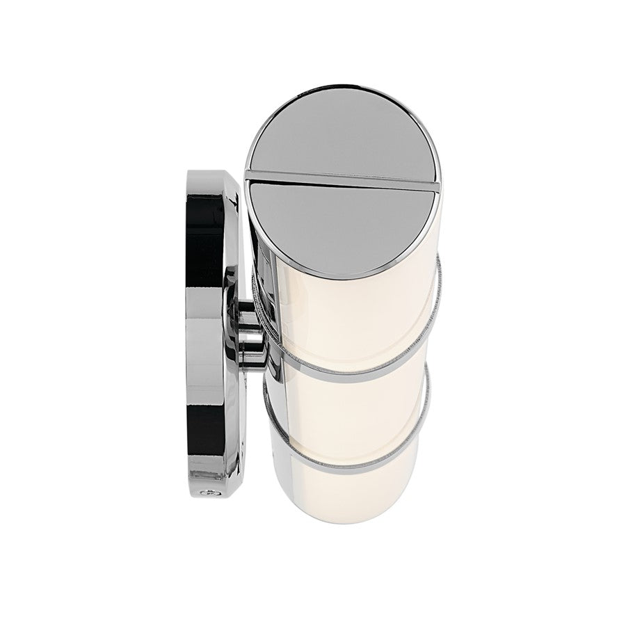 Kichler Rosh 1 Light Wall Sconce, Chrome/White