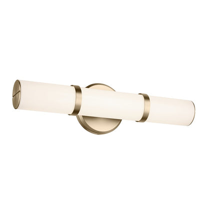 Kichler Rosh 1 Light 18" Wall Sconce, Champagne Bronze/White - 55187CPZLED